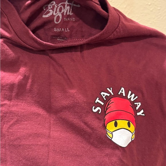 Maroon Graphic Long Sleeve T-Shirt - Picture 1 of 3
